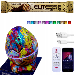 STARS PROJECTOR Galaxies Led Night Light For Party - Dinosaur Egg USB + SKAWA WAFLE ELITESSE DE LUX 20G